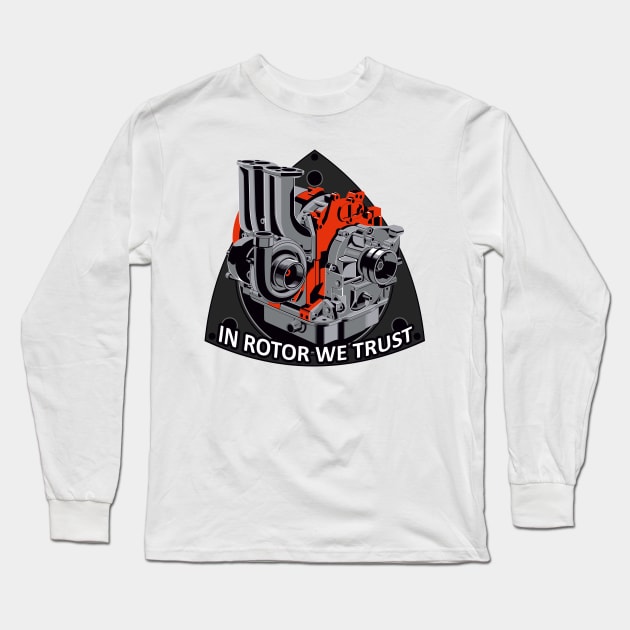 13B REW Engine Long Sleeve T-Shirt by racingfactory